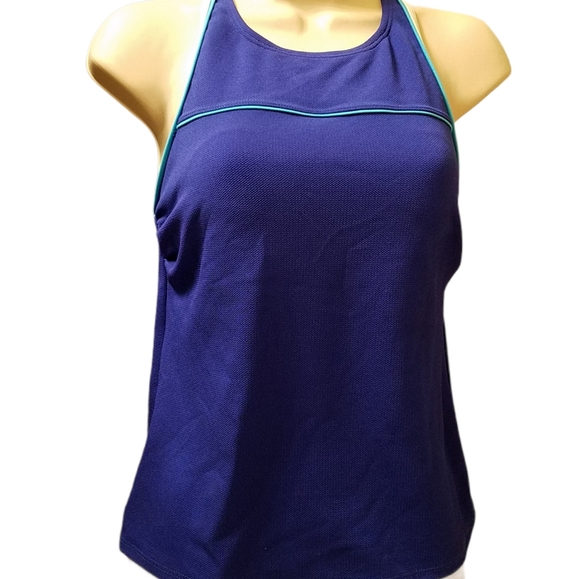 Land's End Racerback Performance Swim Tank Top Size 4 - Picture 7 of 7